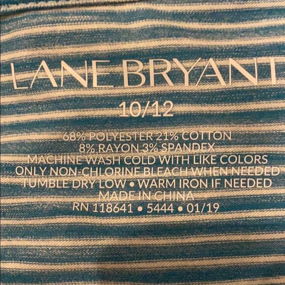 Lane Bryant Striped Perfect-Sleeve Swing Tee - Picture 6 of 6